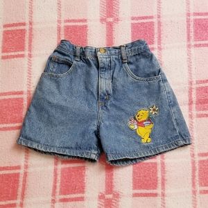 Embroidered Winnie the Pooh Denim Shorts - Size 6
